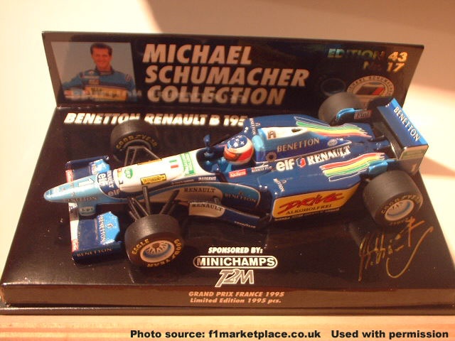 1:18 Minichamps Michael Schumacher Benetton B195 Monaco GP Win 1995-leve siete 