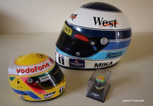 Hakkinen Hamilton Senna replica helmets