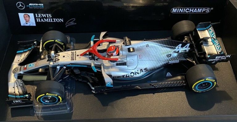 Miniature F1 1/18 Minichamps - Mercedes W10 AMG, Lewis Hamilton GP Allemagne, Neuve