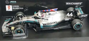 Minichamps Mercedes W10 Hamilton 2019 British GP 1:18