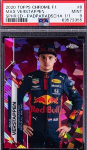 2020 Topps Chrome Sapphire Padparadscha Verstappen