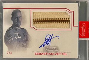 2020 Topps Dynasty Vettel suit patch auto