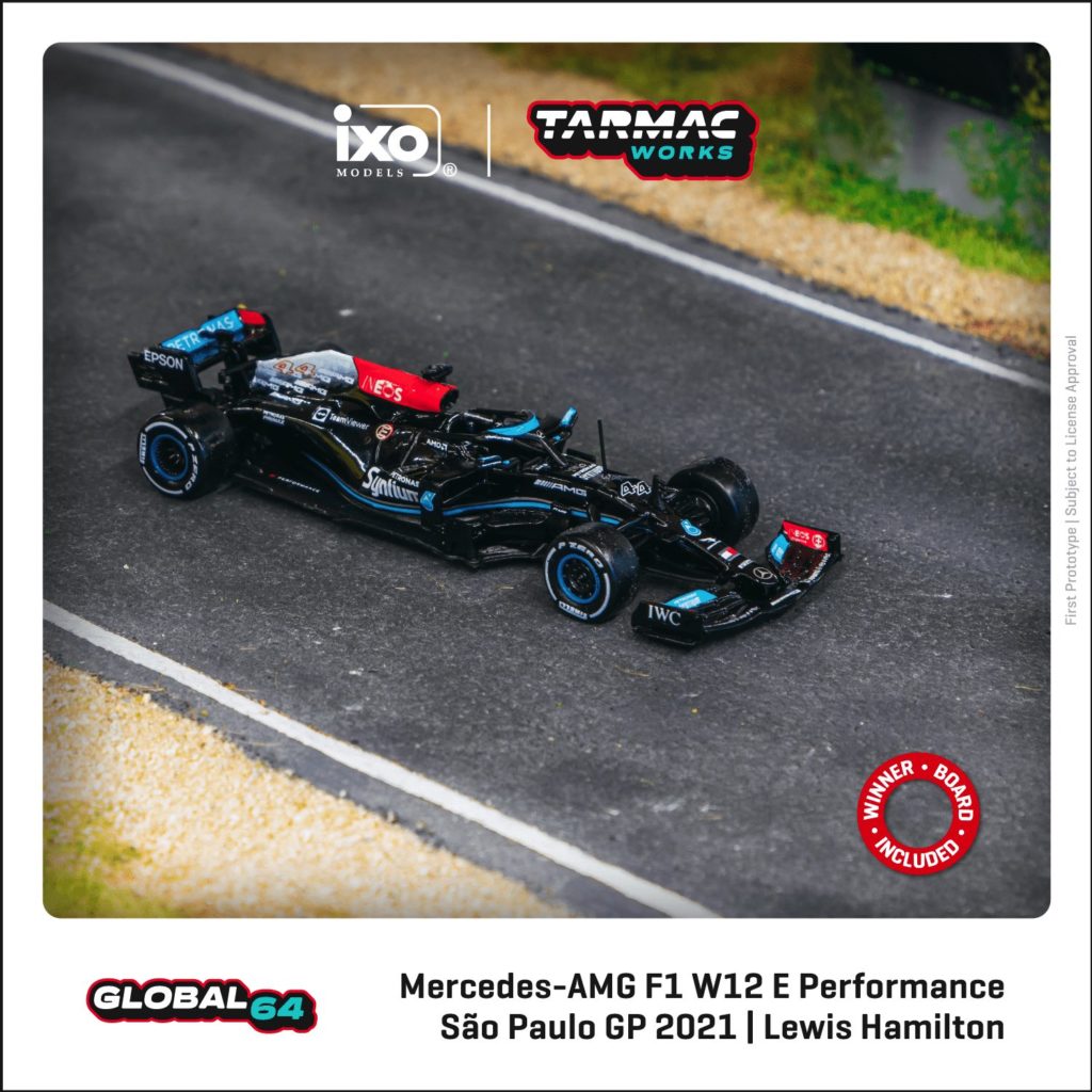 TARMAC WORKS Set Mercedes F1 Scala 1:64: 2 Auto Hamilton E Bottas Con Box Pit, Bundle